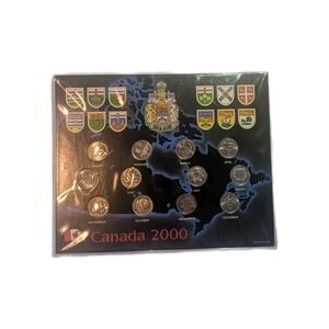 2000 Canada Millennium 12x Quarter (25c) Coin Set Never Opened And Removed